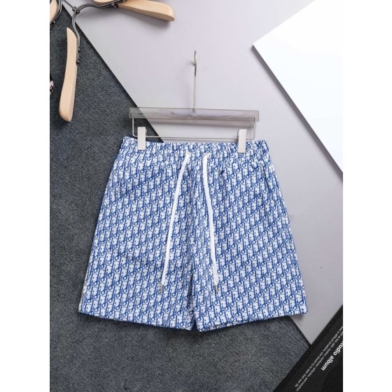 Dior Blue Oblique Print Swim Shorts